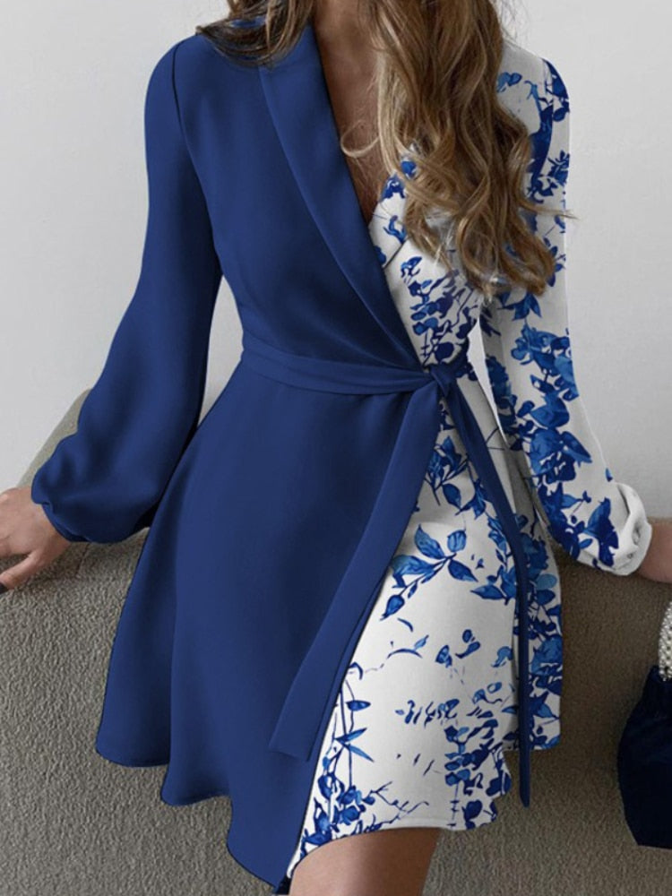Krohn-e | Elegantes Wickelkleid mit Langen Ärmeln