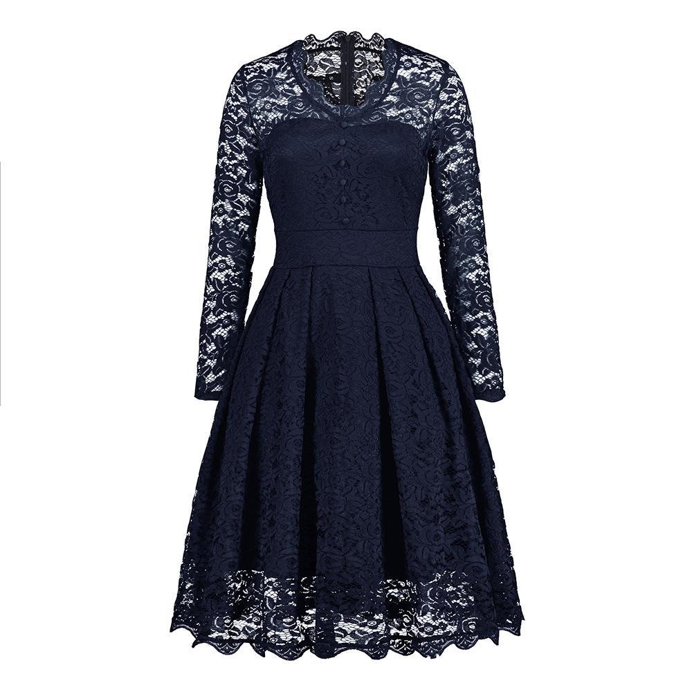 Krohn-e | Knopfron Laced Sleeve Kleid