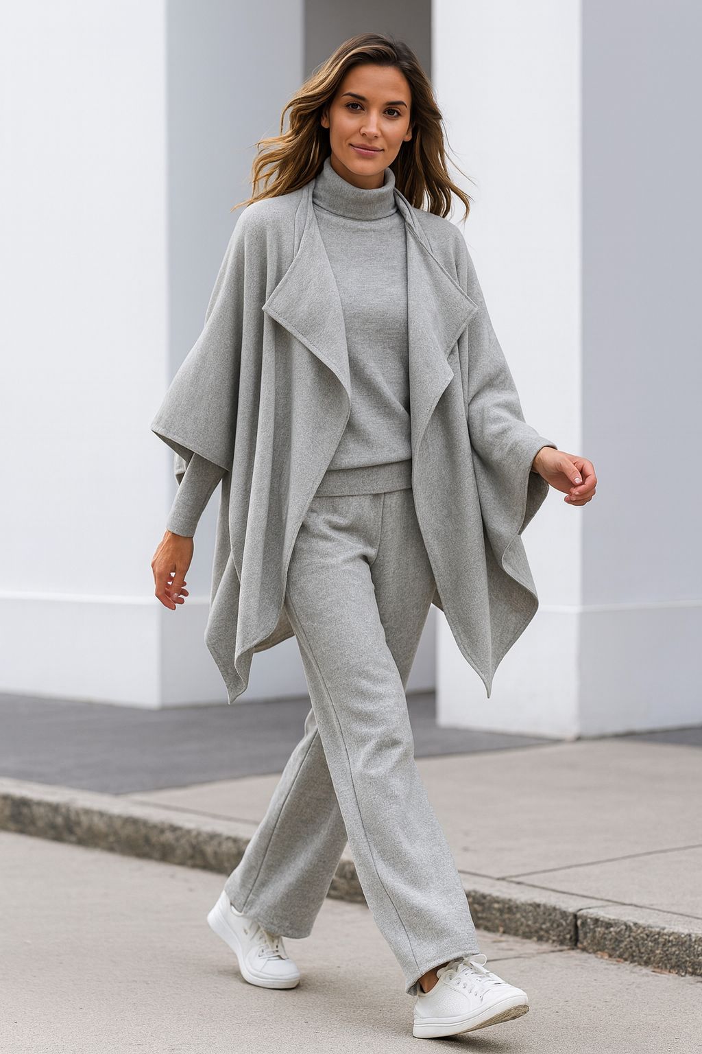 Krohn-e | Strick-Set mit Strickjacke, Oberteil und Hose