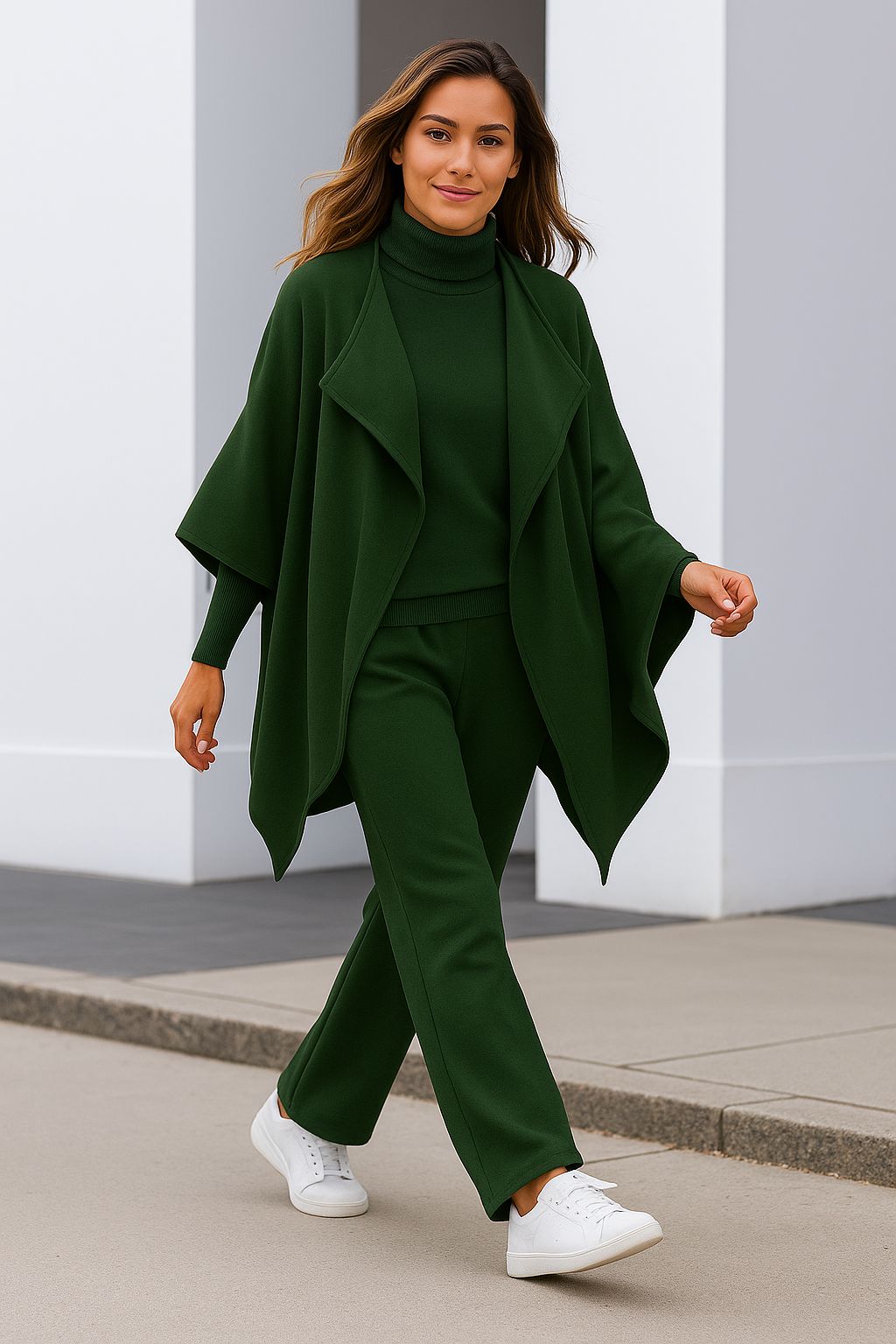 Krohn-e | Strick-Set mit Strickjacke, Oberteil und Hose