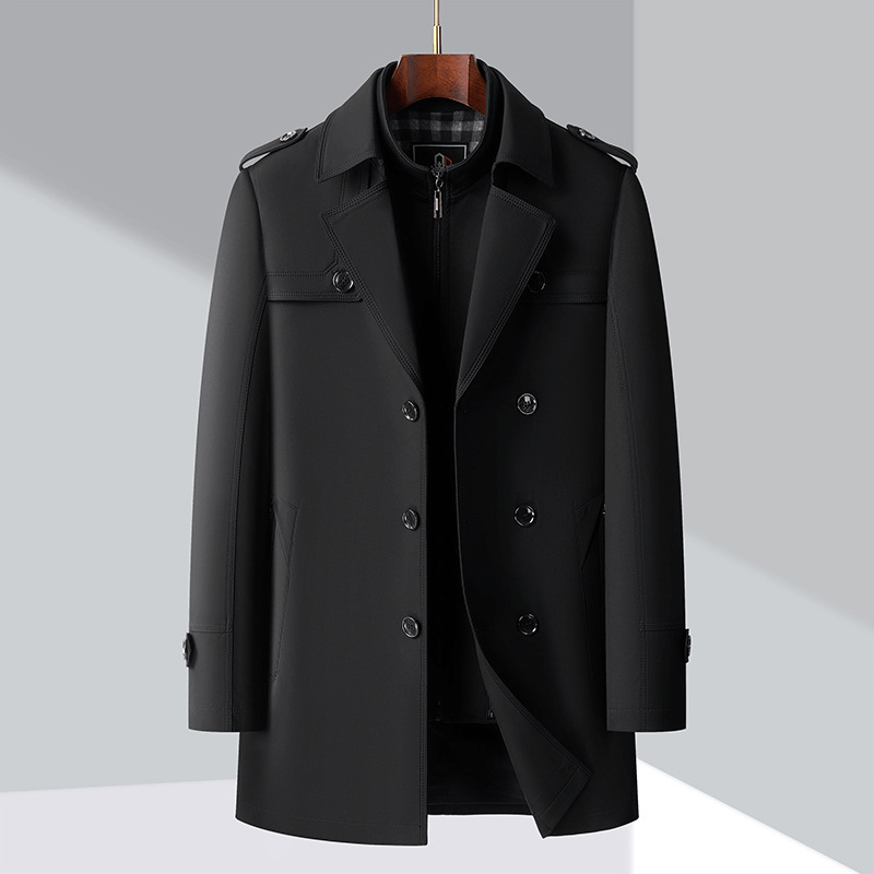 Krohn-e | Herren Doppelreiher Trenchcoat