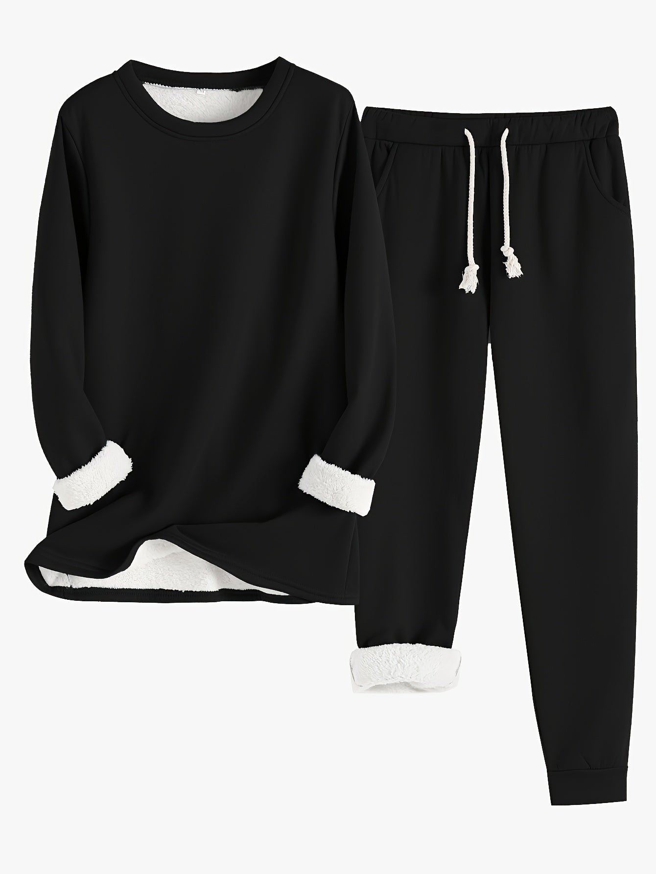 Kuscheliges Damen-Outfit mit Fleece-Innenfutter