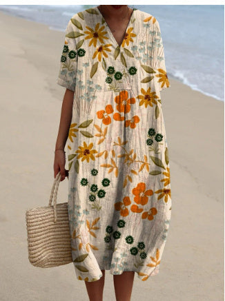 Fudus bequemes Maxikleid mit Blumenmuster