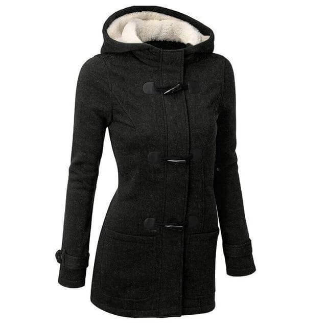 Krohn-e | Damen Gemütliche Fleece Kapuzenjacke