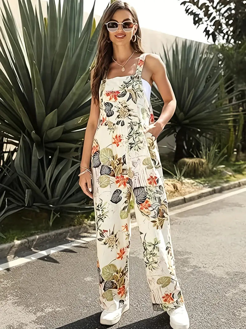 Blumendruck-Jumpsuit Eliza