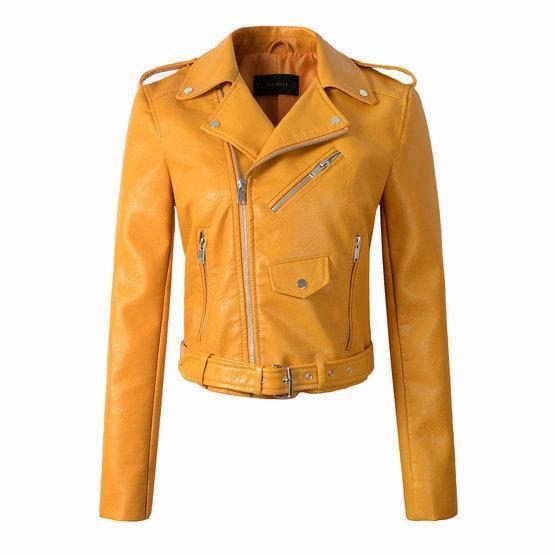 Krohn-e | Damen Faux-Leder Bikerjacke