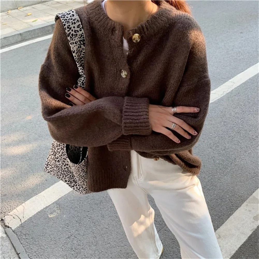 Krohn-e | lässiger Strickcardigan-Pullover
