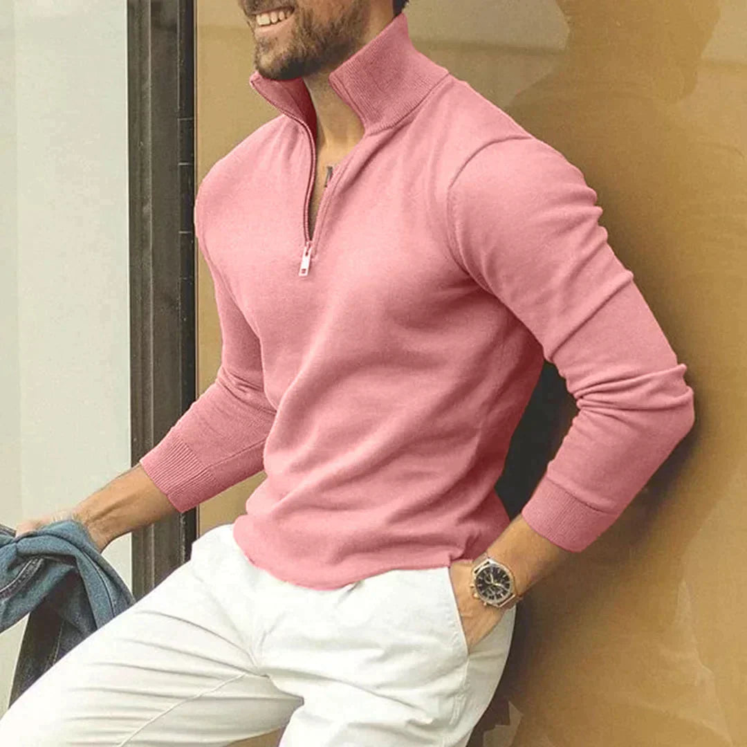 Herren-Pullover mit modischem Reißverschluss