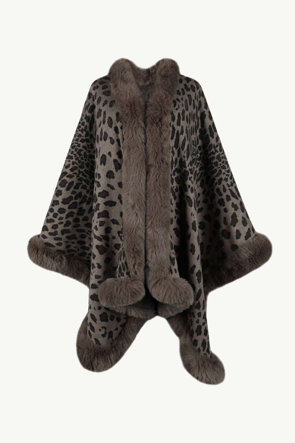 Krohn-e | Leopardenmuster Offenes Poncho