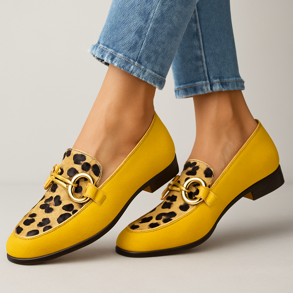 KROHN-E Damen Loafer Slip-On Weiche Sohle Komfort