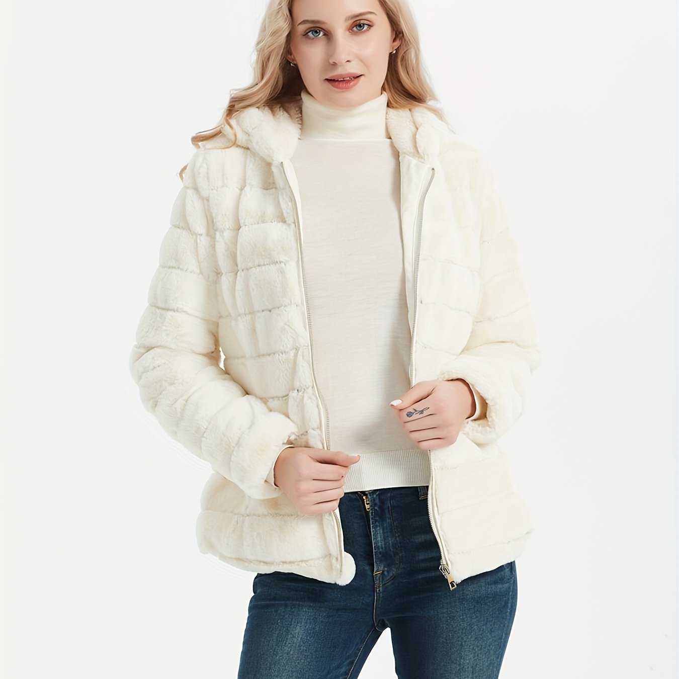 Krohn-e | Eleganter Teddy-Mantel In Einfarbig