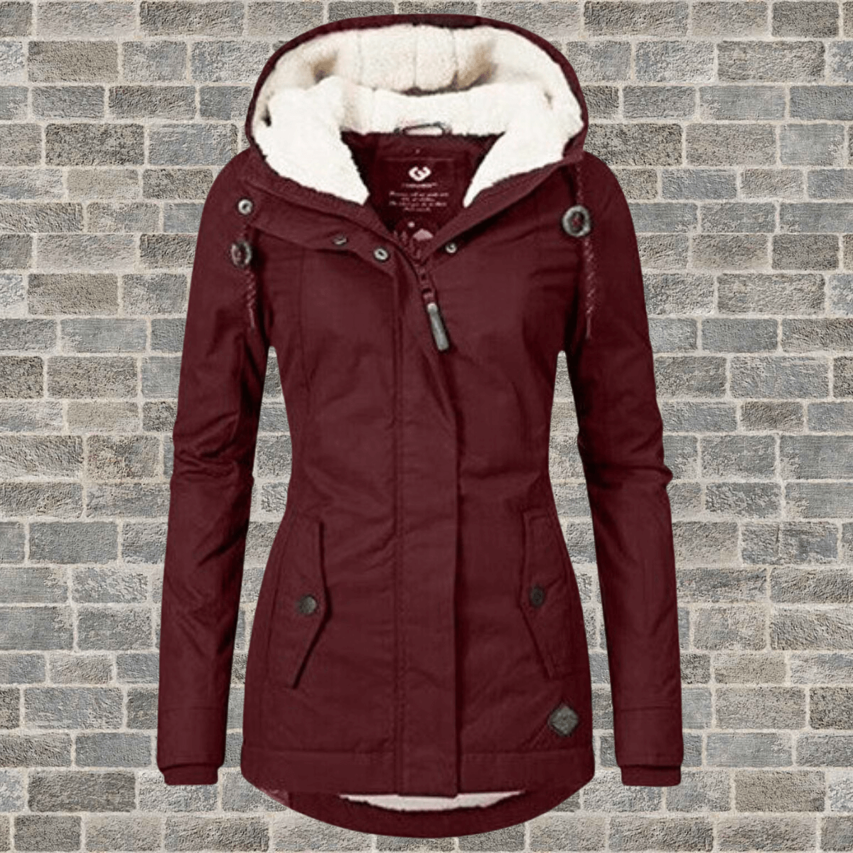 Krohn-e | Damen Lange Winterjacke mit luxuriösem Pelzfutter