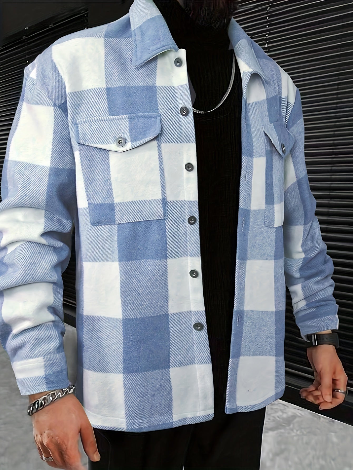 Krohn-e | Karierter Hemdjacke Baumwolle Lässig und Trendy