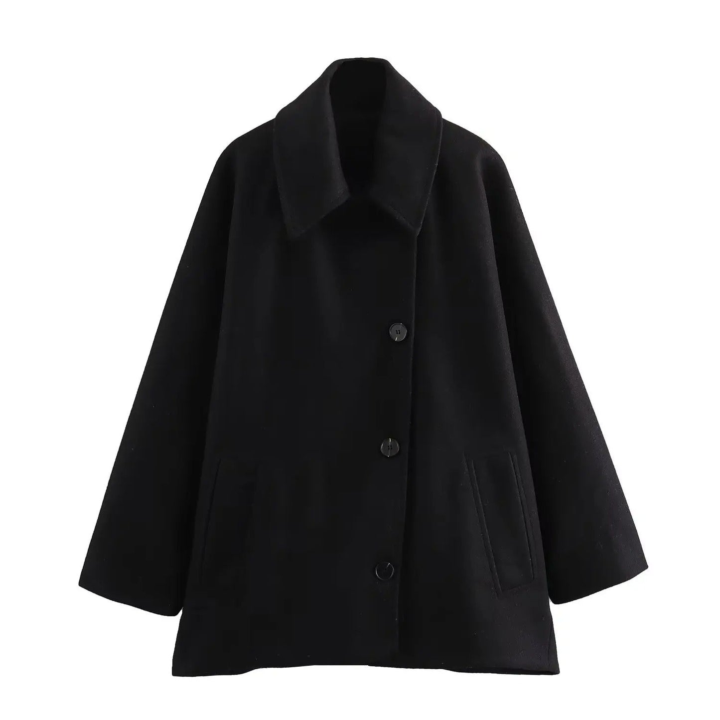 Krohn-e | Kurzjacke im Trend mit Polo-Kragen und Capärmeln aus Mischgewebe