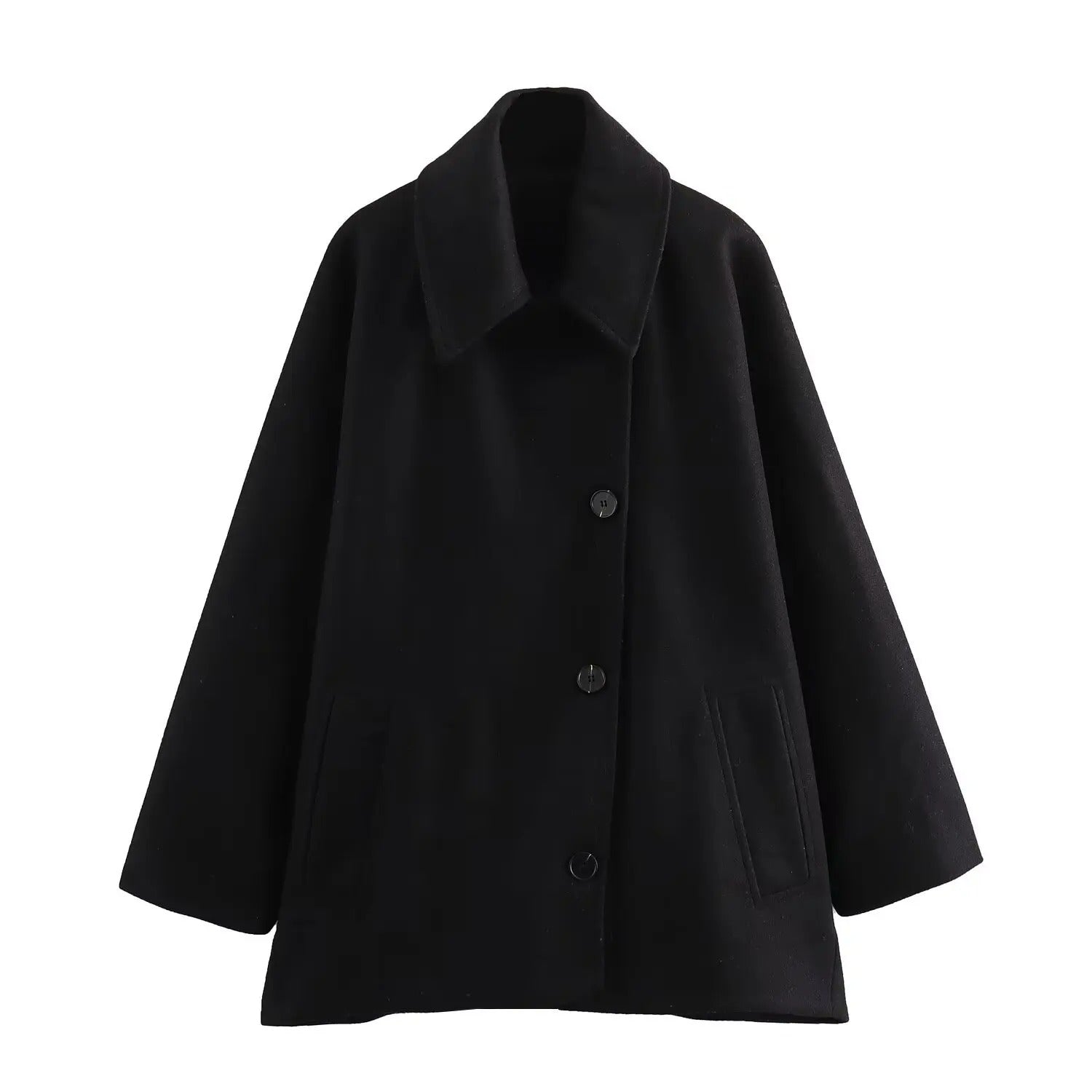 Krohn-e | Kurzjacke im Trend mit Polo-Kragen und Capärmeln aus Mischgewebe