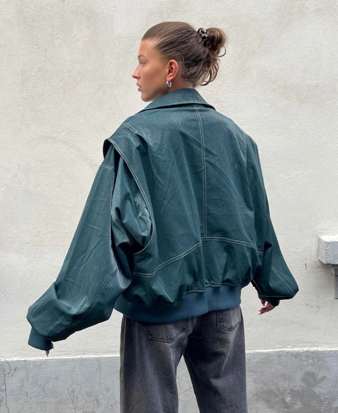 Krohn-e | Übergröße Jacke mit Reißverschluss und Eleganter Optik