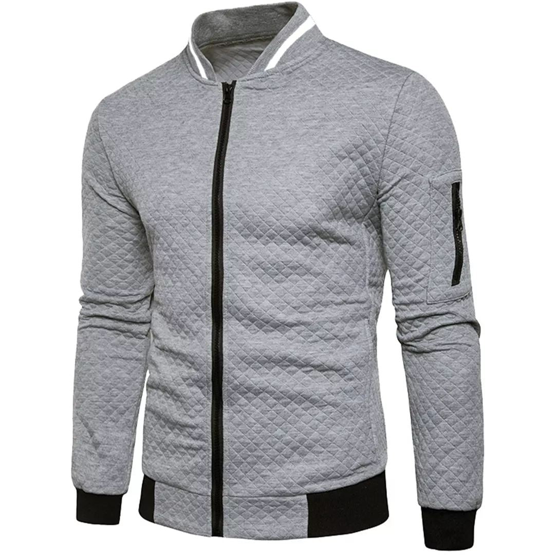 Krohn-e | Jacquard Zip-Bomberjacke