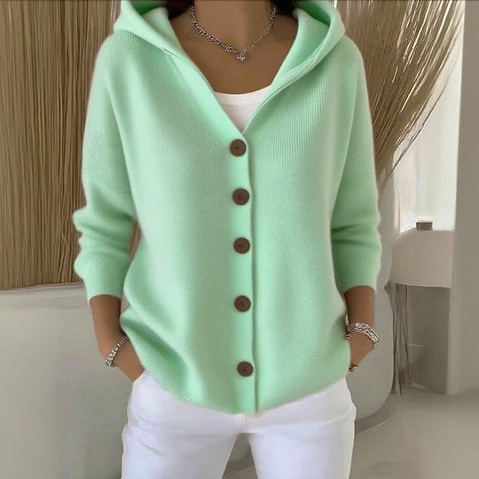 Krohn-e | Damen Baumwollcardigan mit langen Ärmeln