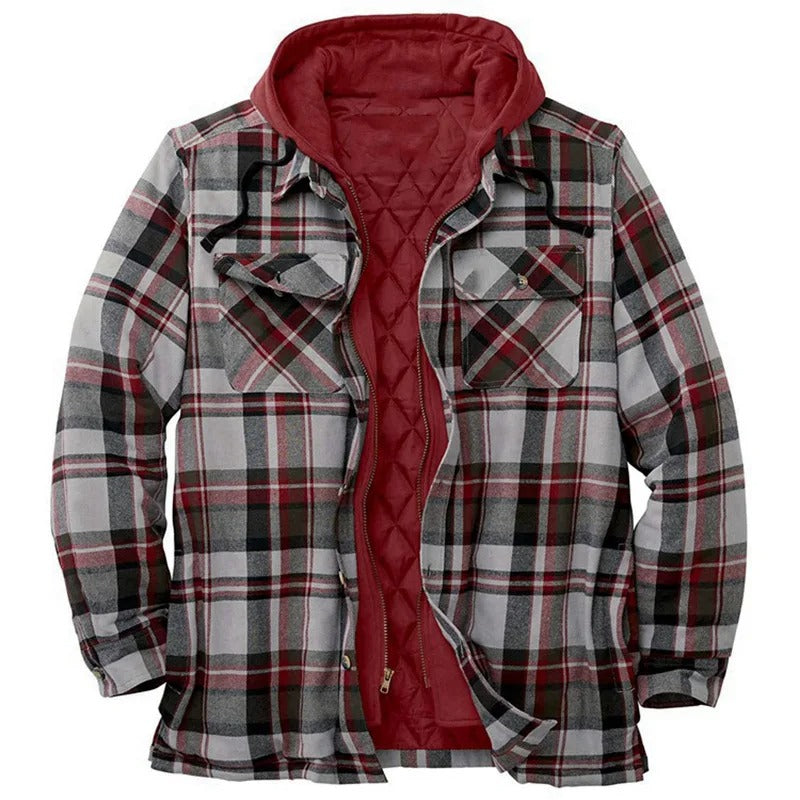 Herren Flanelljacke von Lukas, gefüttert mit Fleece, ideal für Herbst und Winter