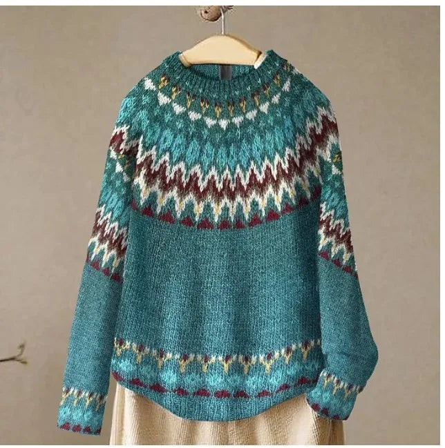 Krohn-e | Nordisk Strickpullover Weiche Wollmischung Gemütliche Eleganz