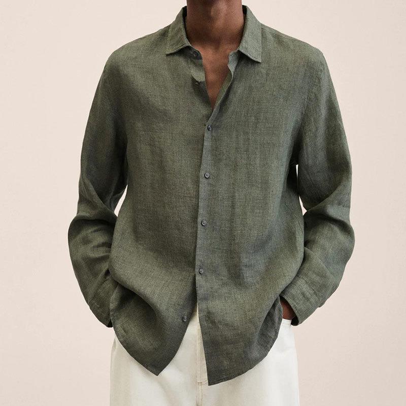 Männer Hemden Langarm Leinen | Guinevere