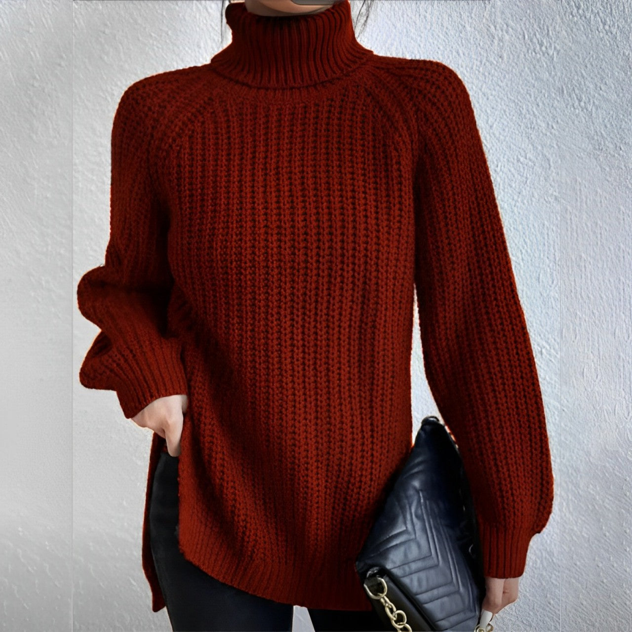 Mellony Rollkragenpullover aus warmer Baumwolle