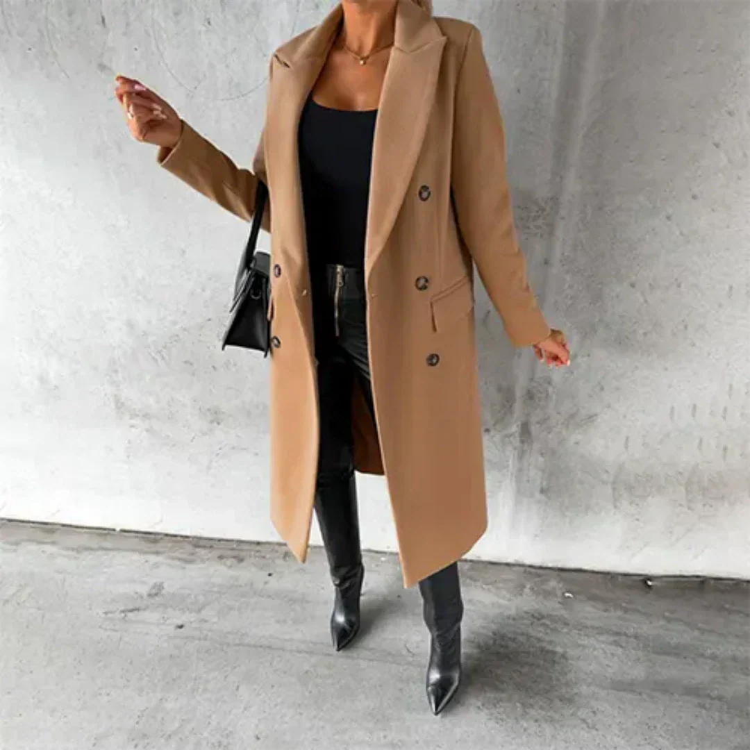 Krohn-e | Chaya Damen Winter Lang Trench Mantel Warme