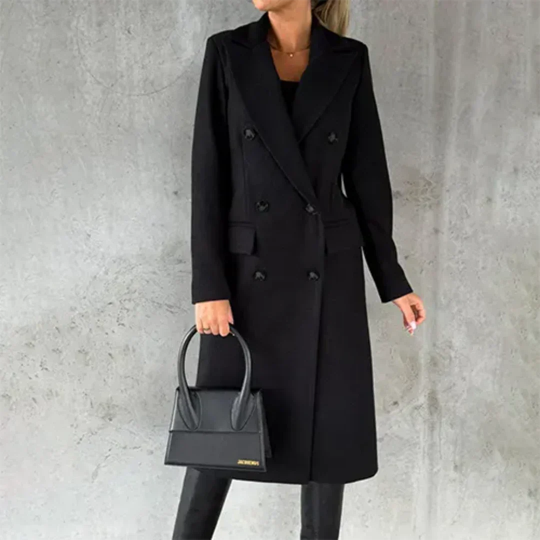 Krohn-e | Chaya Damen Winter Lang Trench Mantel Warme
