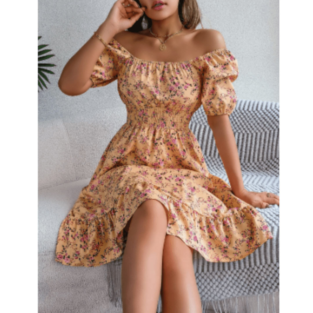 Sommerkleid von Carmelindis mit luftigem Blumenmuster