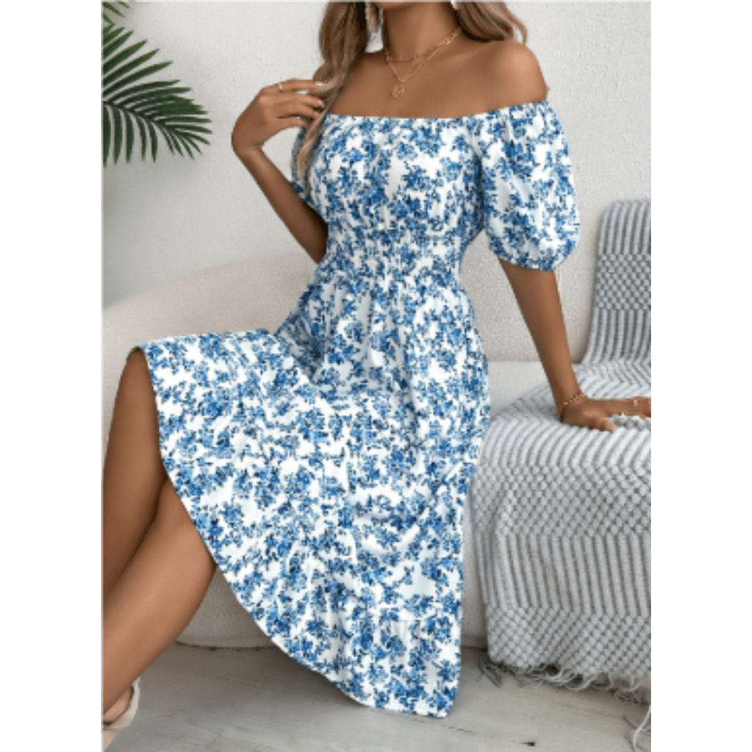 Sommerkleid von Carmelindis mit luftigem Blumenmuster