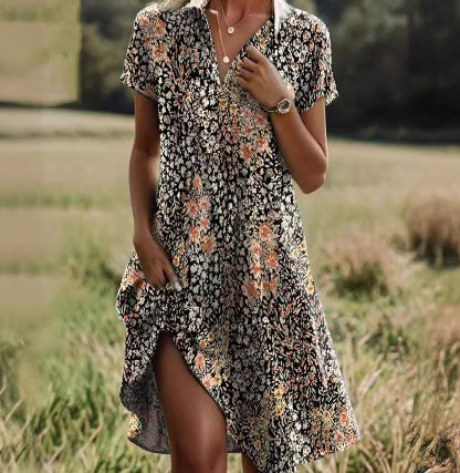 Ethno-Style Midikleid für Damen von Fudus