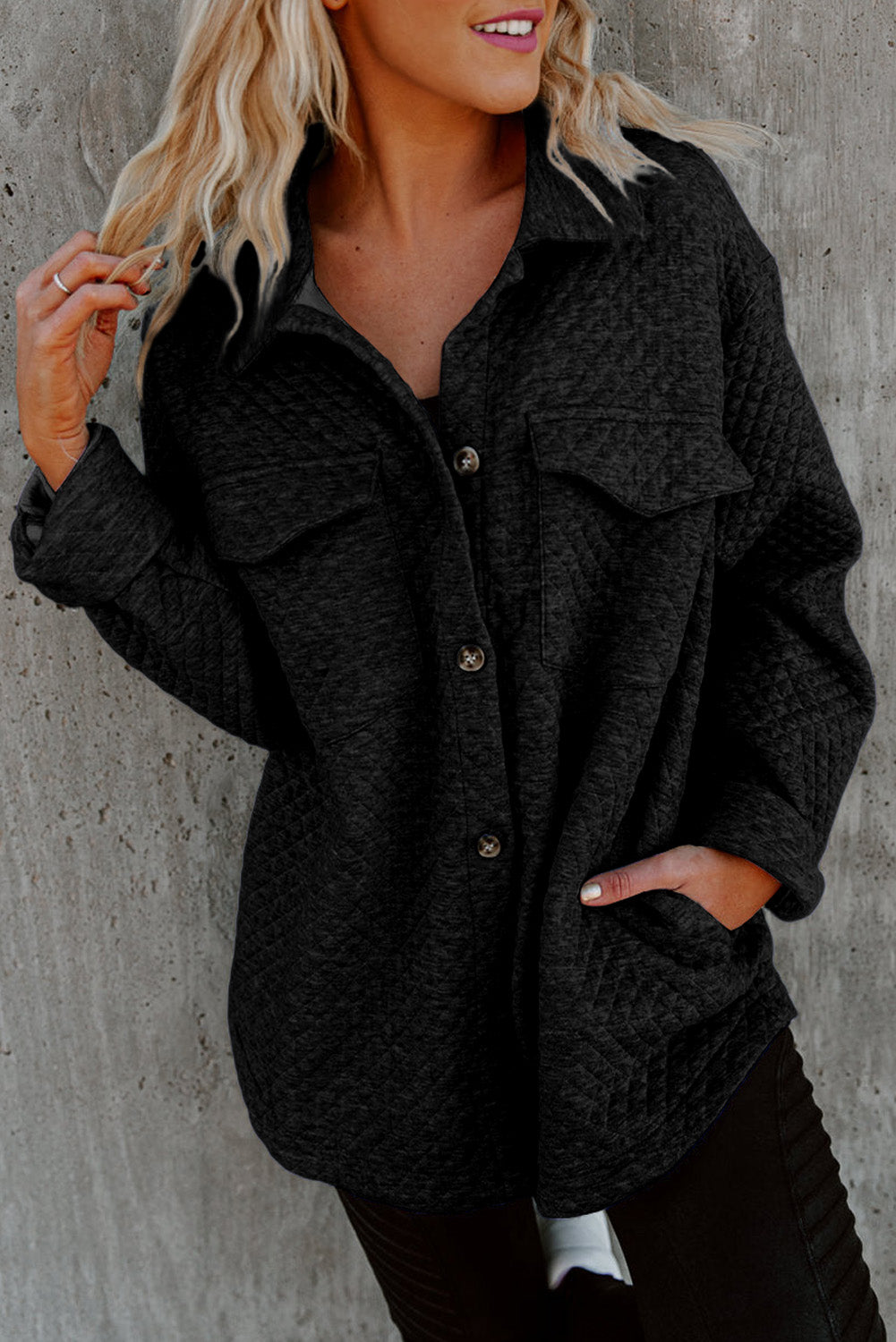 Krohn-e | Leichtgewicht Gesteppte Hemdjacke Polyester Komfort und Stil