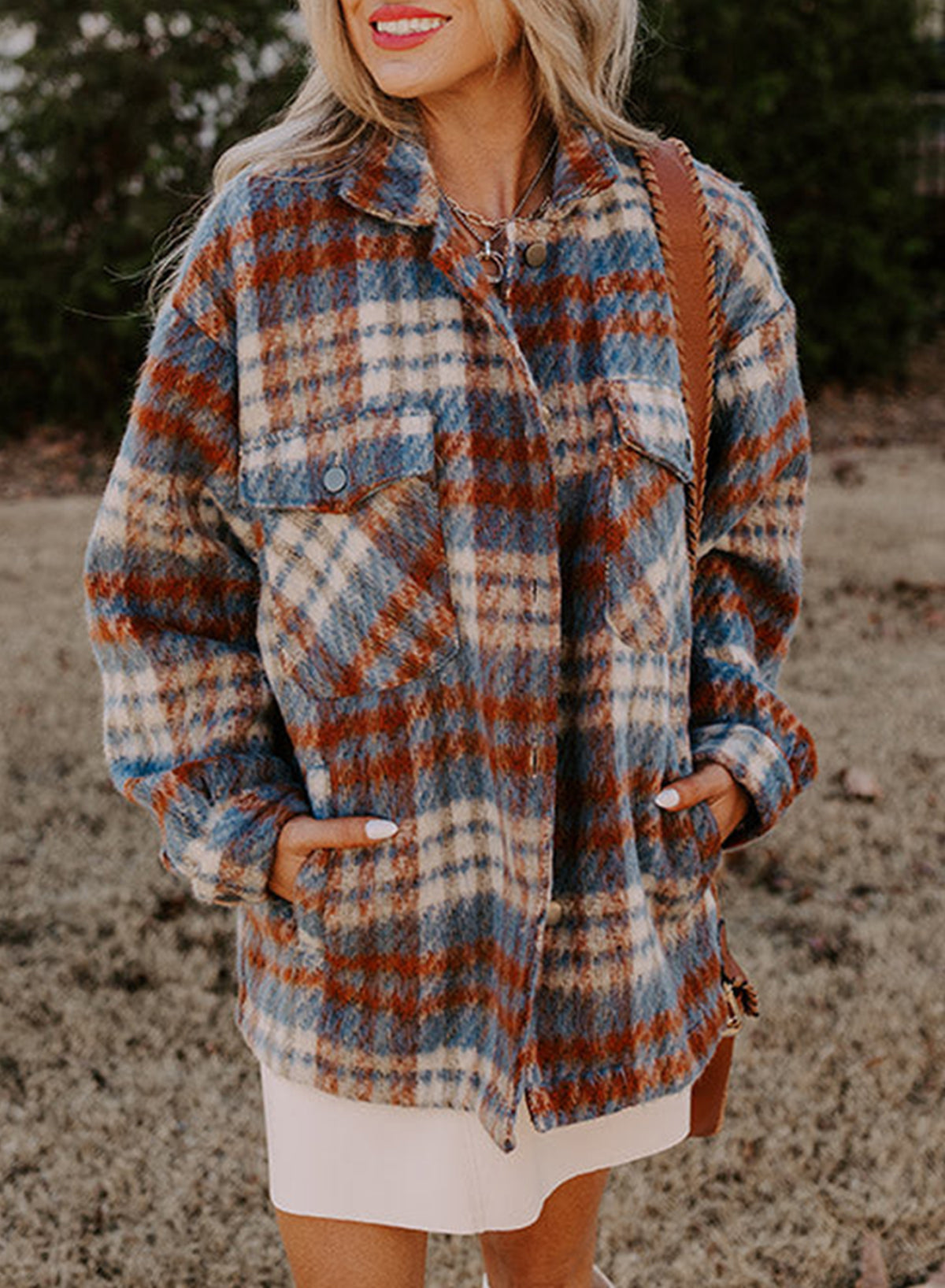 Krohn-e | Gitterhemdjacke Im Flanell-look Wollmischung Warm und Trendy