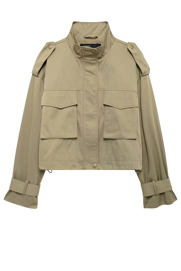 Krohn-e | Cargo-Jacke mit verstellbaren Trägern und Taschenakzenten