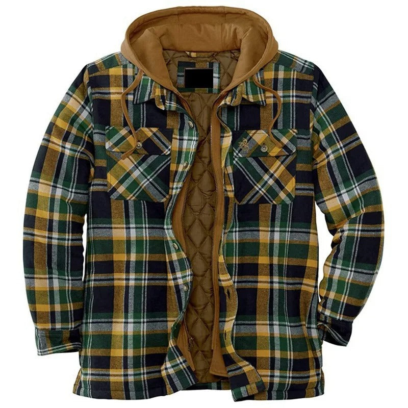 Herren Flanelljacke von Lukas, gefüttert mit Fleece, ideal für Herbst und Winter
