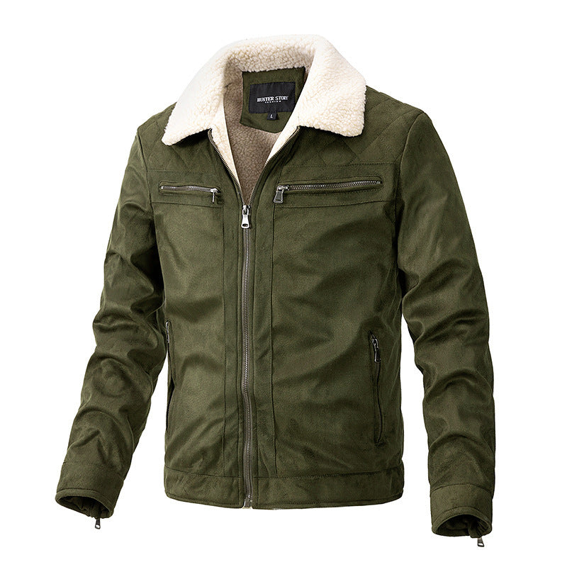 Neil: Herrenjacke aus Berberfleece mit Reißverschluss
