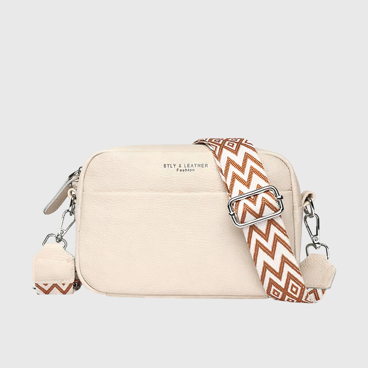 KROHN-E Damen Schultertasche Leder Verstellbar Mehrere Fächer