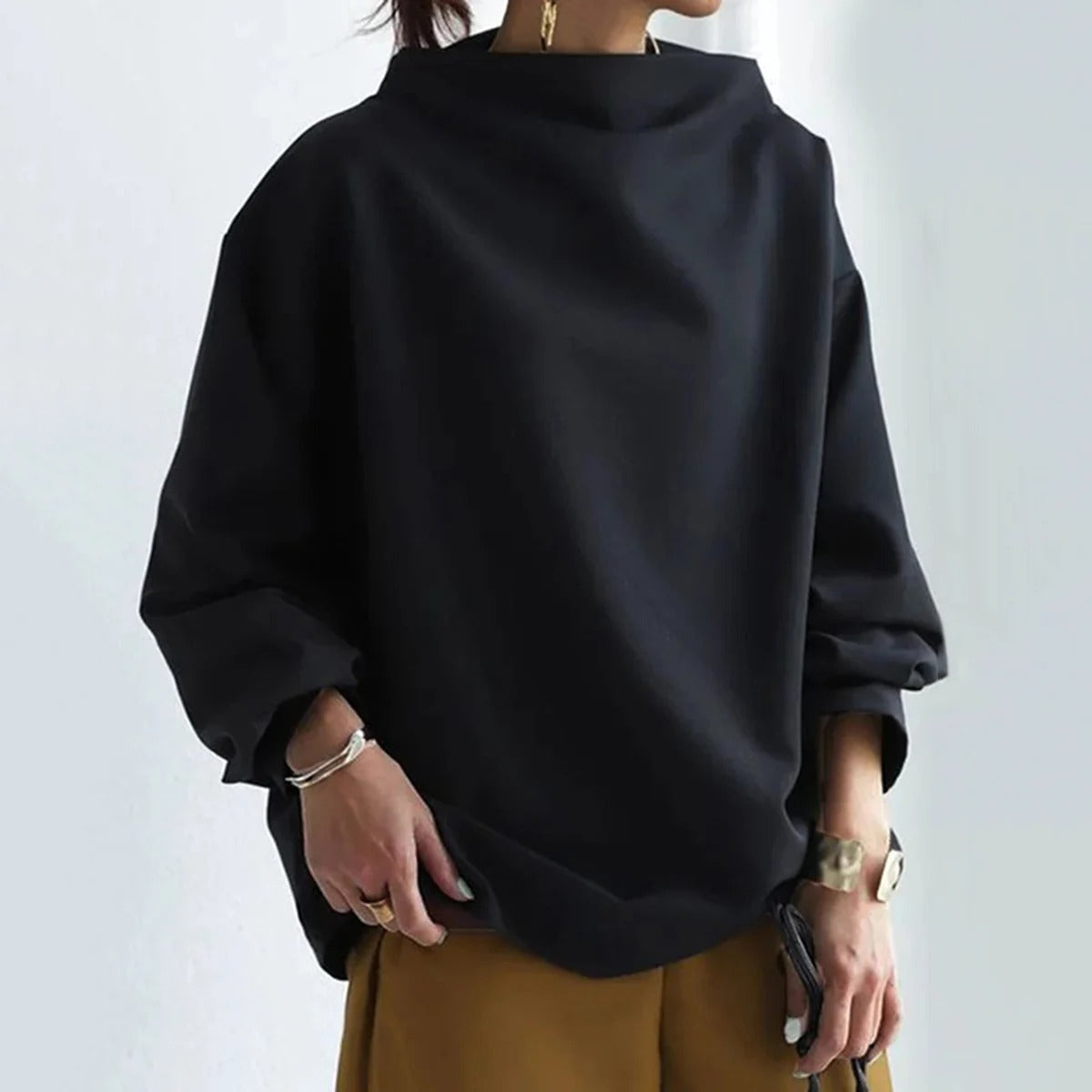 Krohn-e | Eleganter langärmeliger Pullover für Frauen