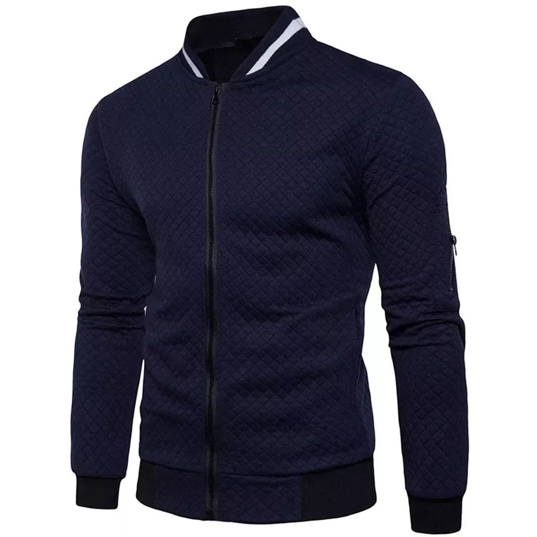 Krohn-e | Jacquard Zip-Bomberjacke