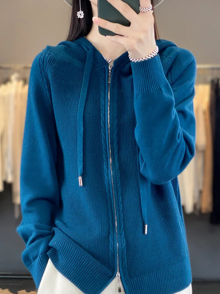 Garvin | Luxurious Hooded Cardigan