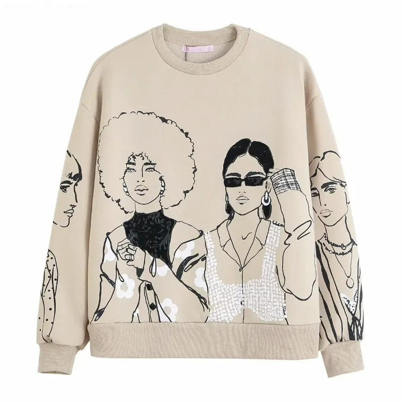 Modisches Sweatshirt mit Aufdruck von Fudus
