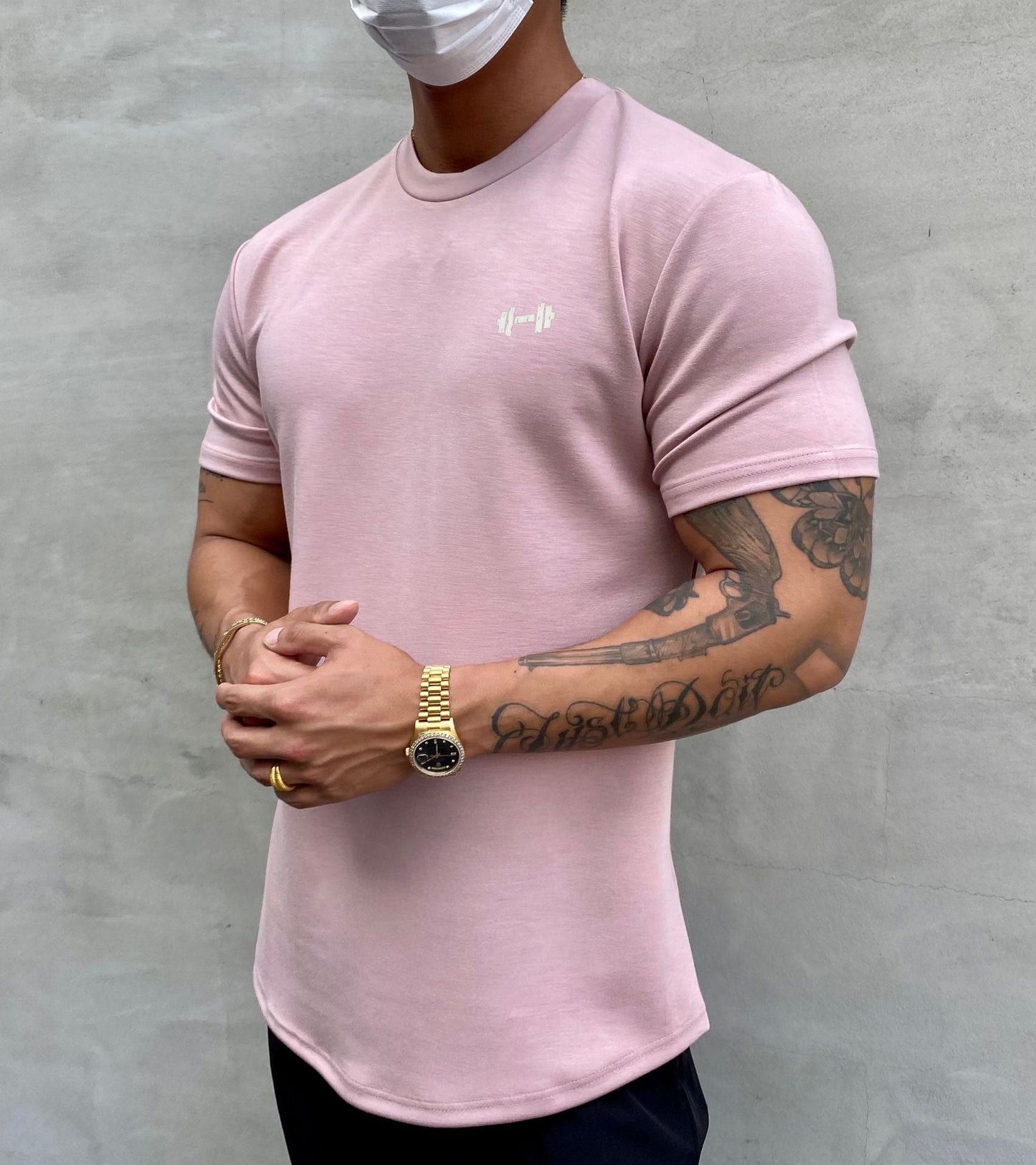 Fudus Slim Fit American Muscle Crew Neck Short Sleeve Shirt