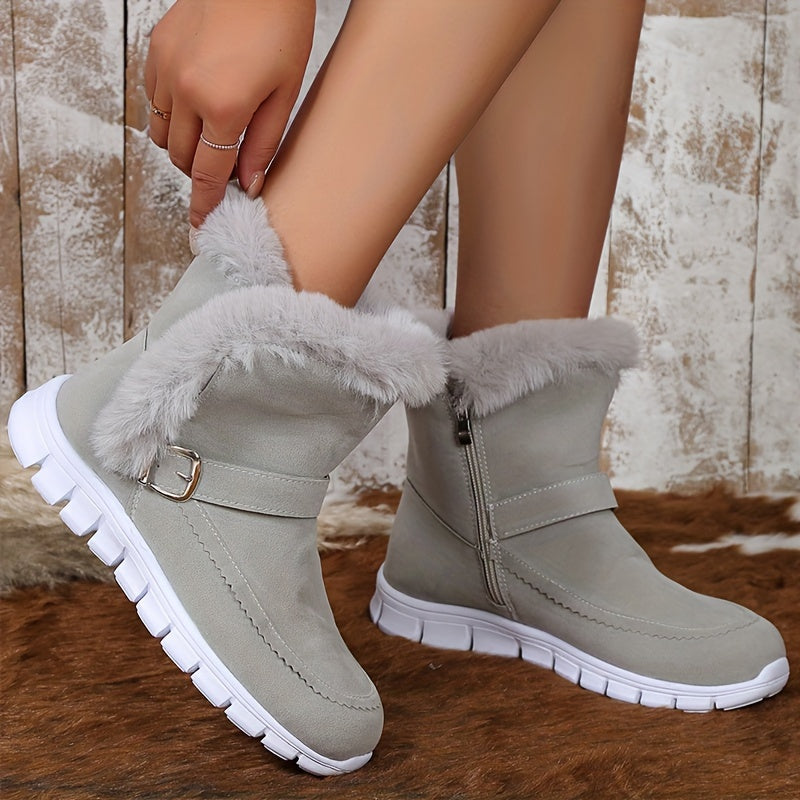 Krohn-e | Schneestiefel mit Schnalle und Seitenreißverschluss