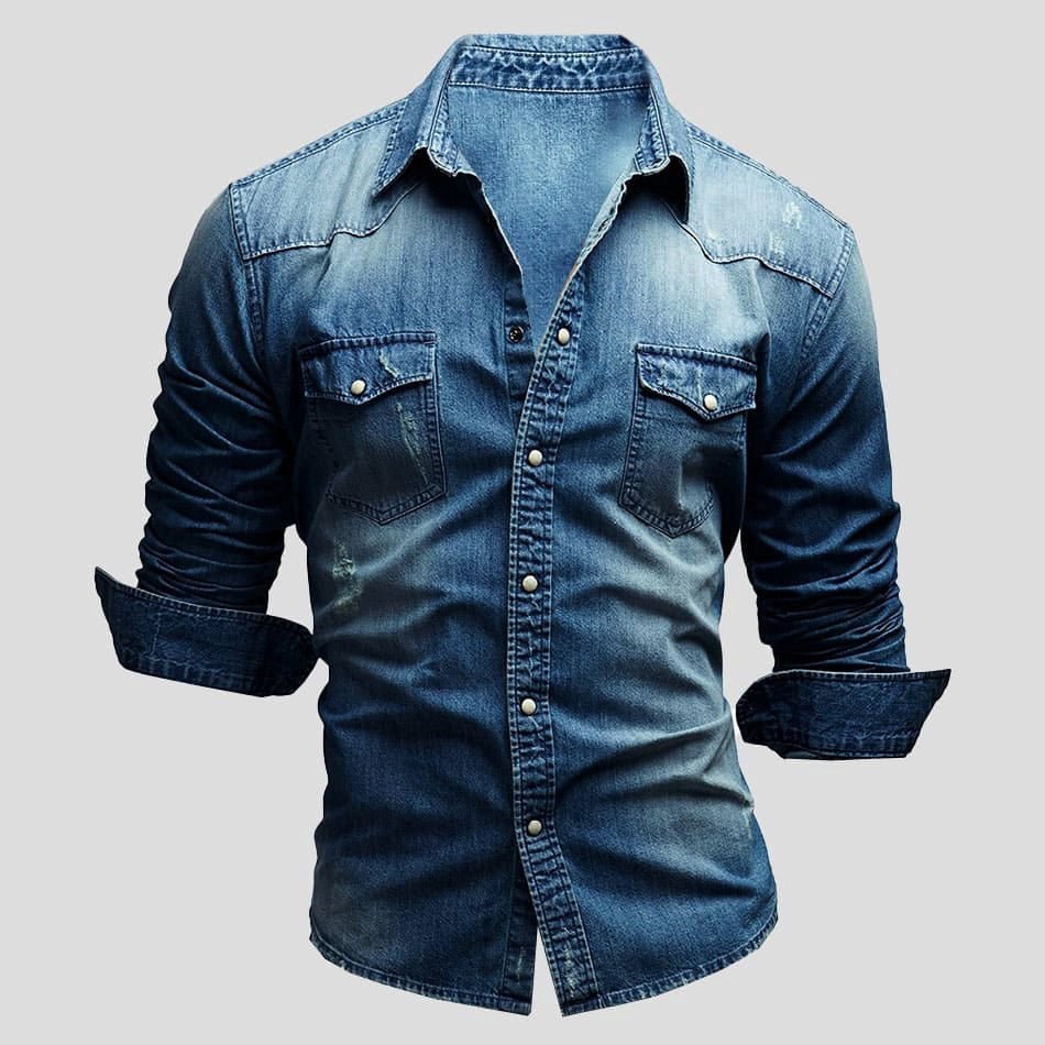 Stilvolles, robustes und bequemes Denimhemd für Herren von Cedric