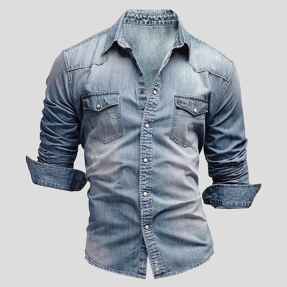 Stilvolles, robustes und bequemes Denimhemd für Herren von Cedric