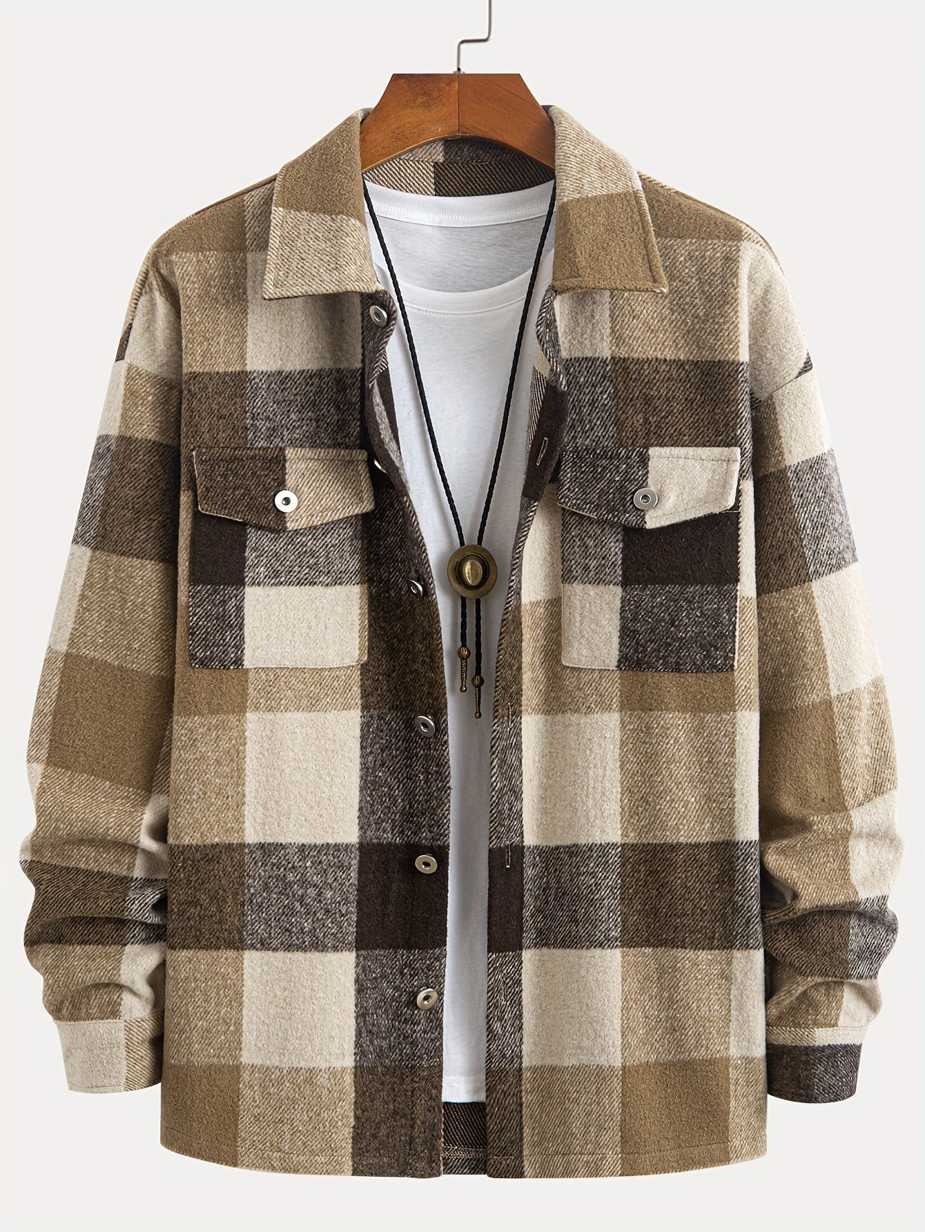 Krohn-e | Karierter Hemdjacke Baumwolle Lässig und Trendy