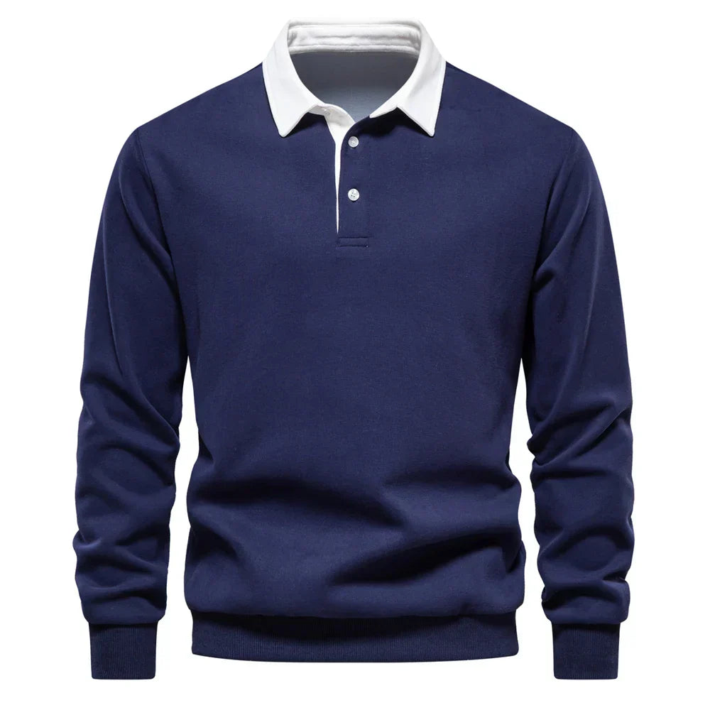 Leichtes Sweatshirt mit Polokragen von Fudus