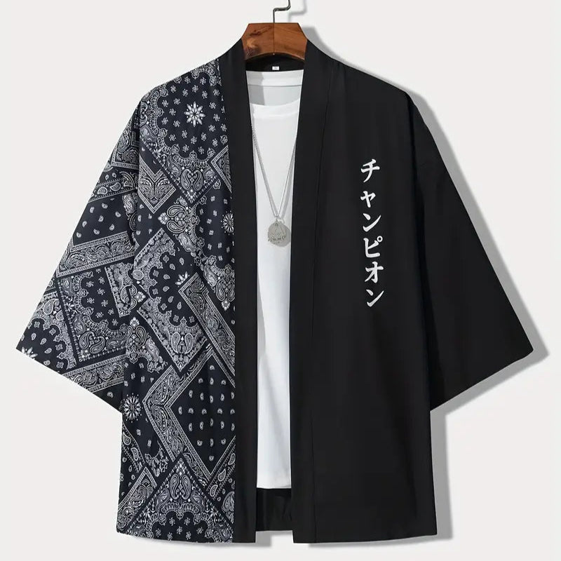 Modisches Herren-Sommerhemd im Kimono-Stil von Torger