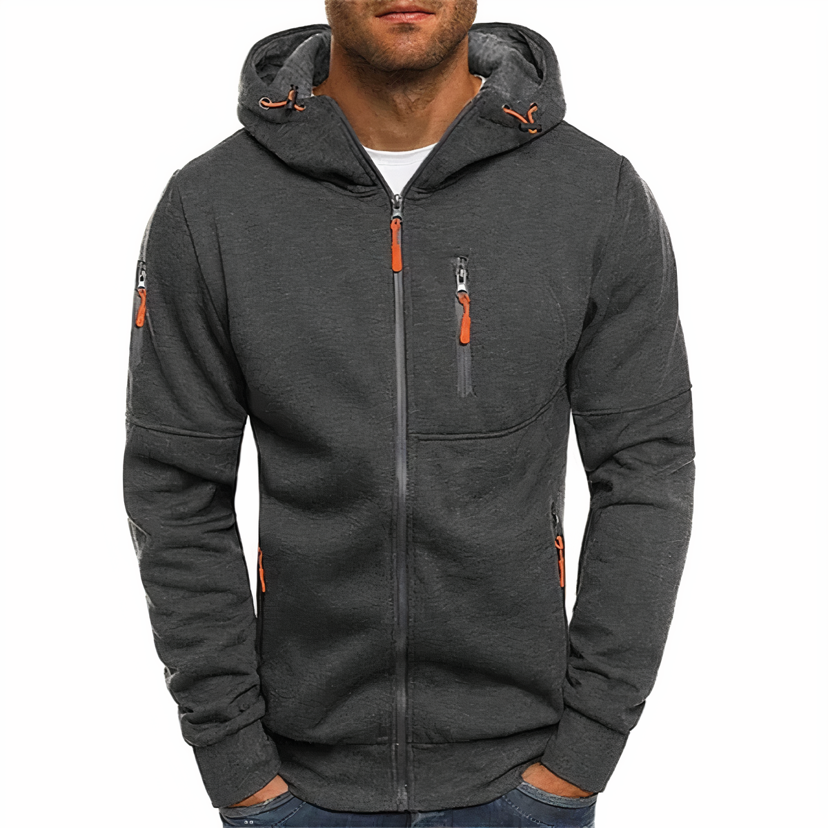 Nathan-Kapuzenpullover mit Reißverschluss