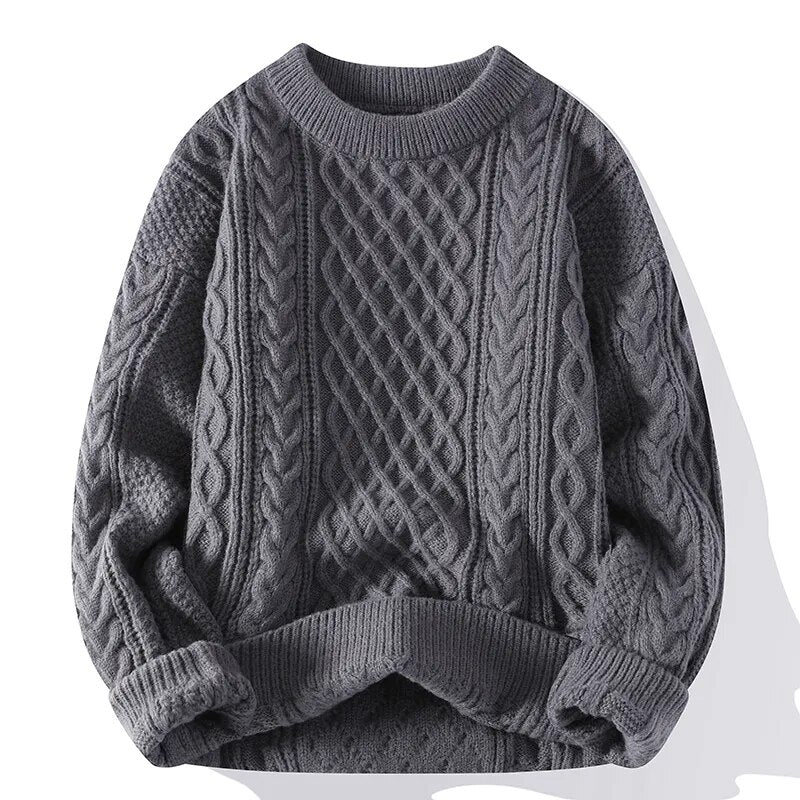 Herren-Strickpullover im klassischen, lockeren Schnitt
